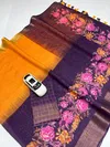 MG 571 Linen Digital Printed Fancy Surat Saree Wholesale Market
